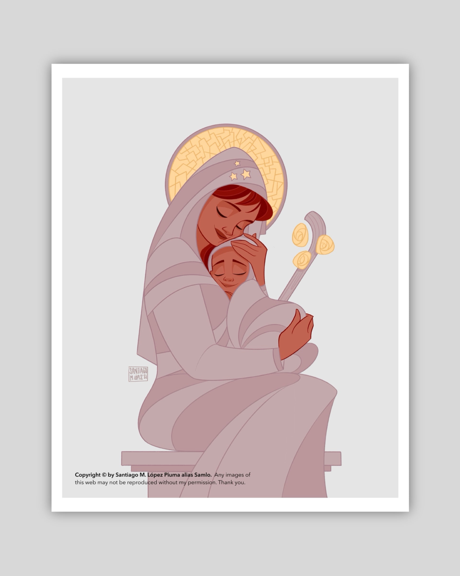 Virgen del descanso - Lámina A5