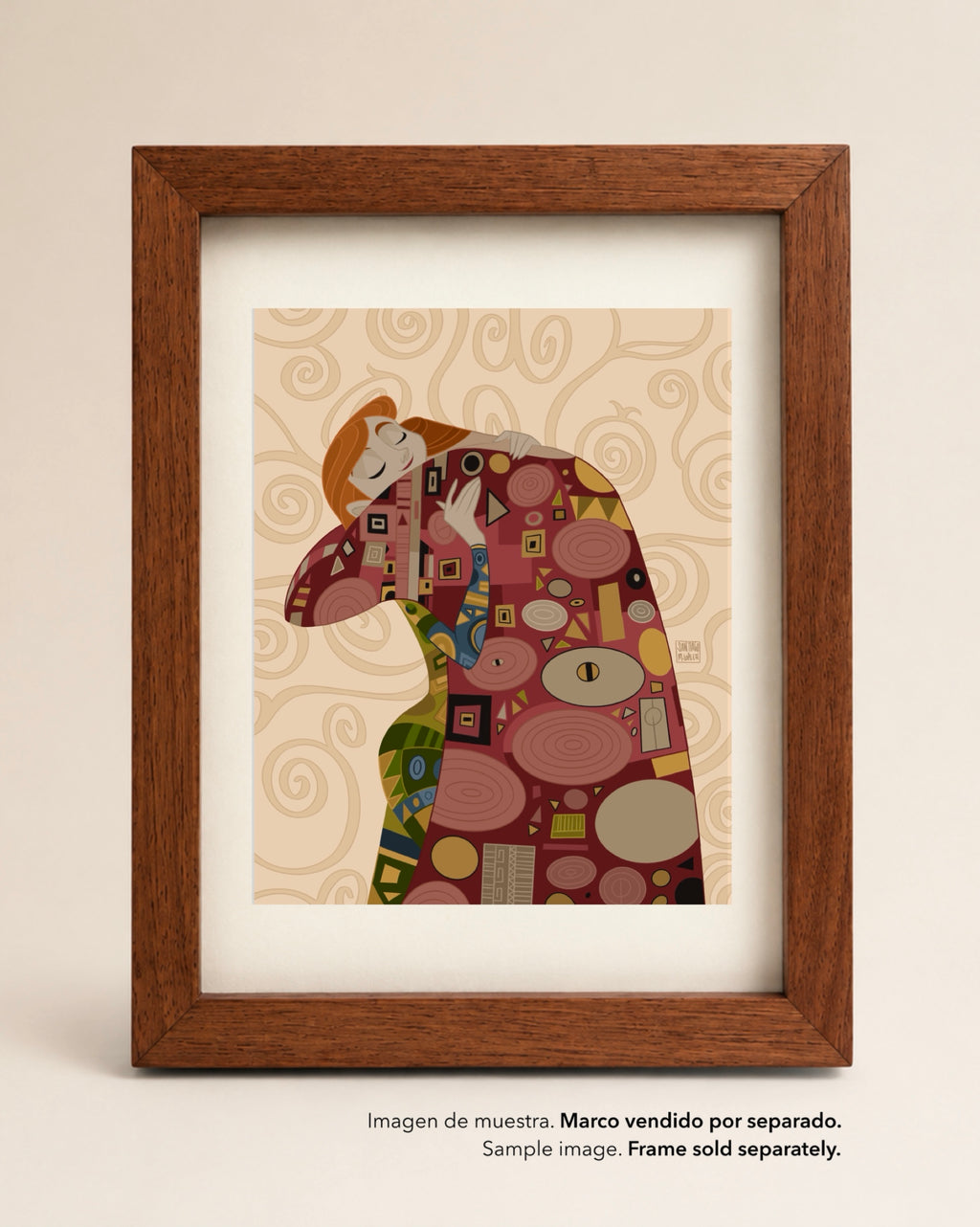 Klimt Abrazo - Lámina A5