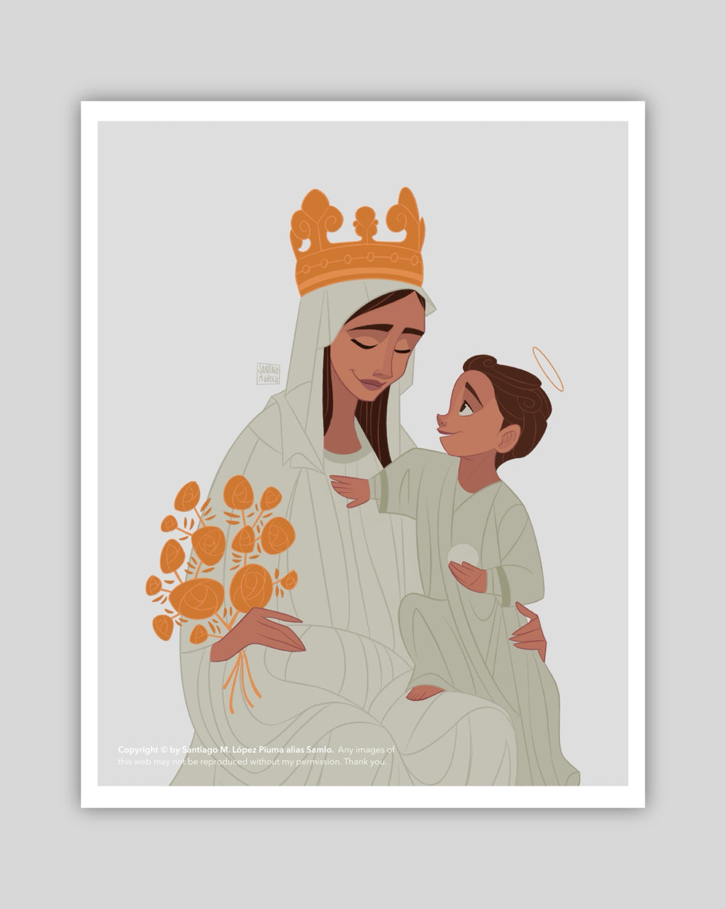Virgen Roncesvalles - Lámina A5