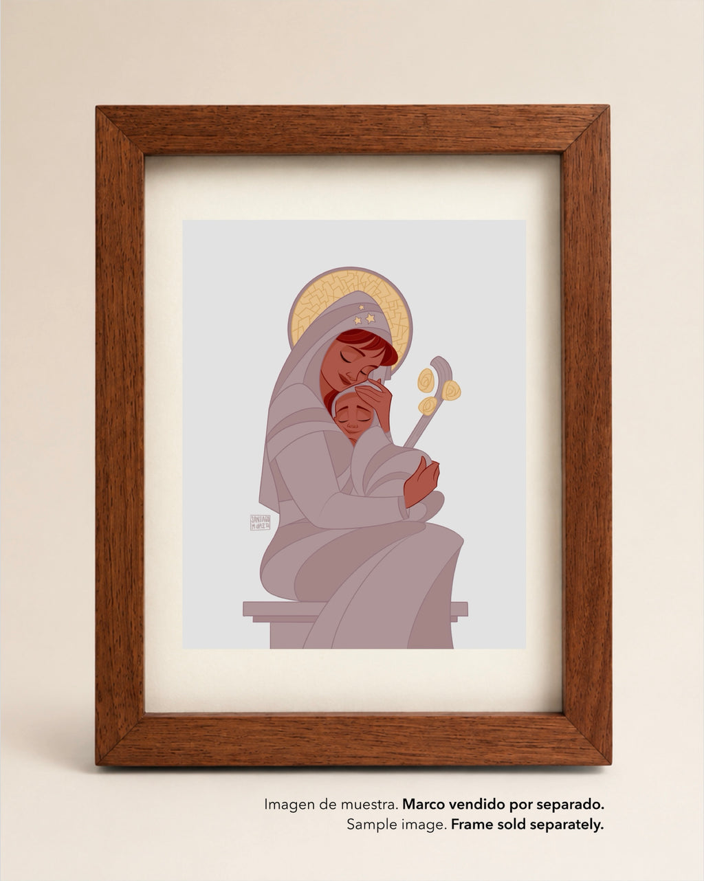 Virgen del descanso - Lámina A5