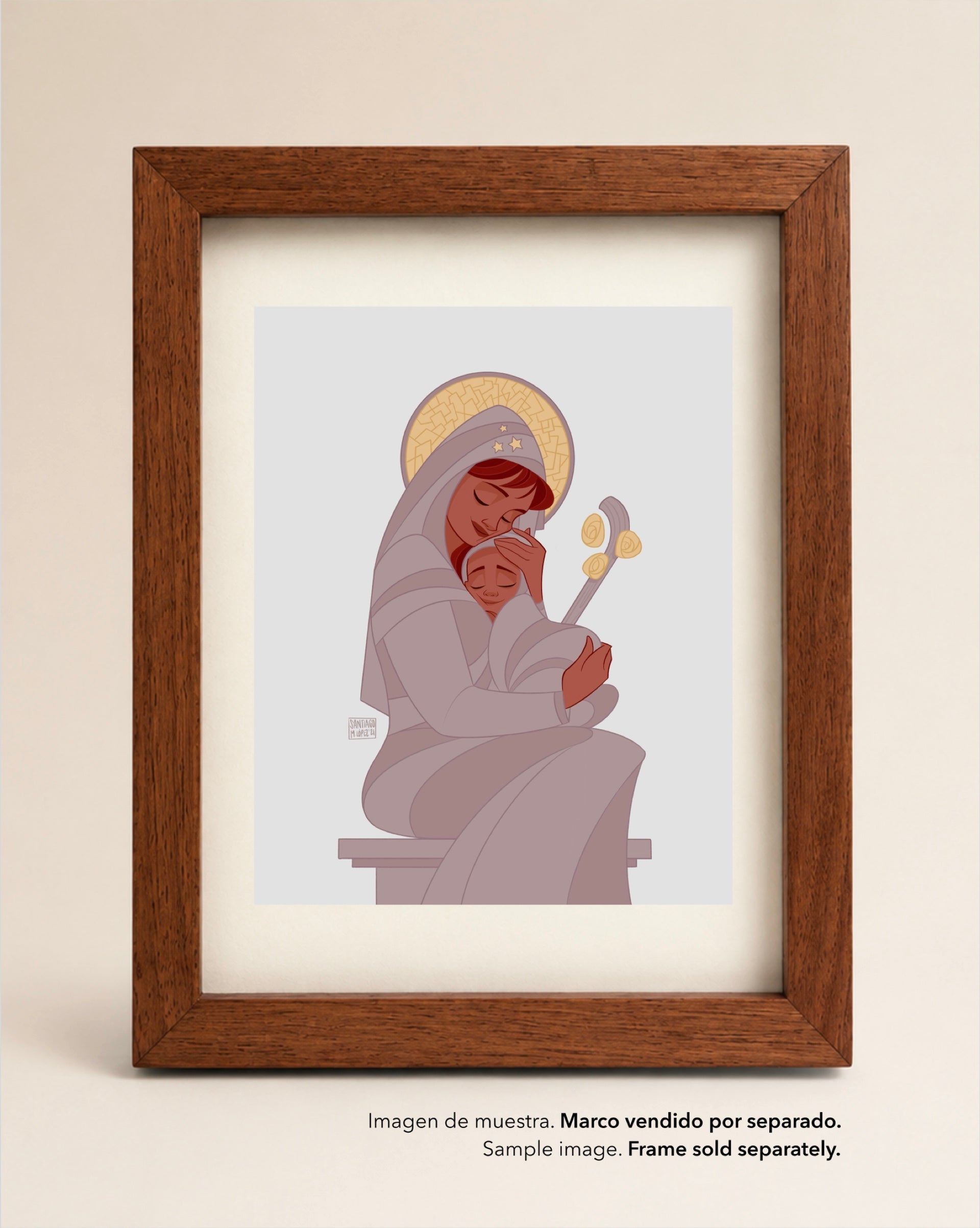 Virgen del descanso - Lámina A5