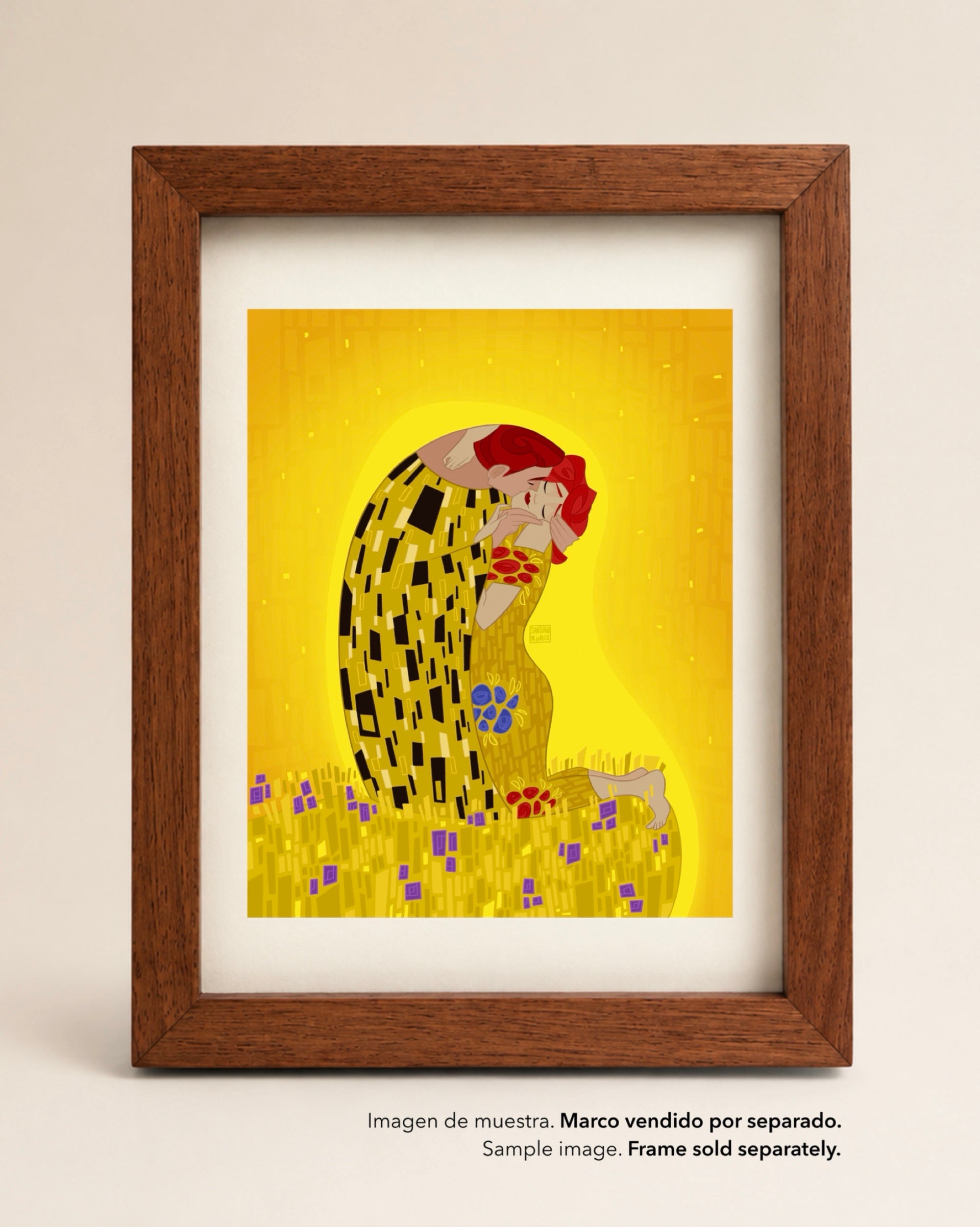 Klimt Beso - Lámina A5