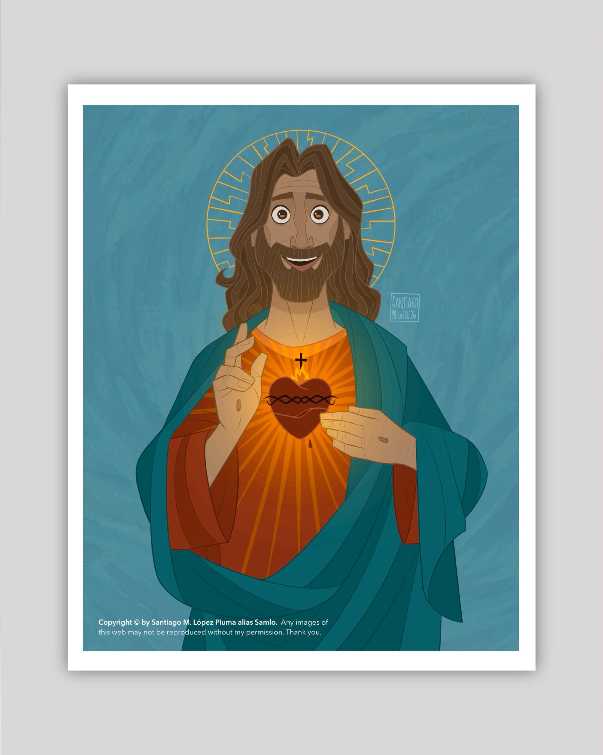 Jesús Sagrado Corazón - Lámina A5