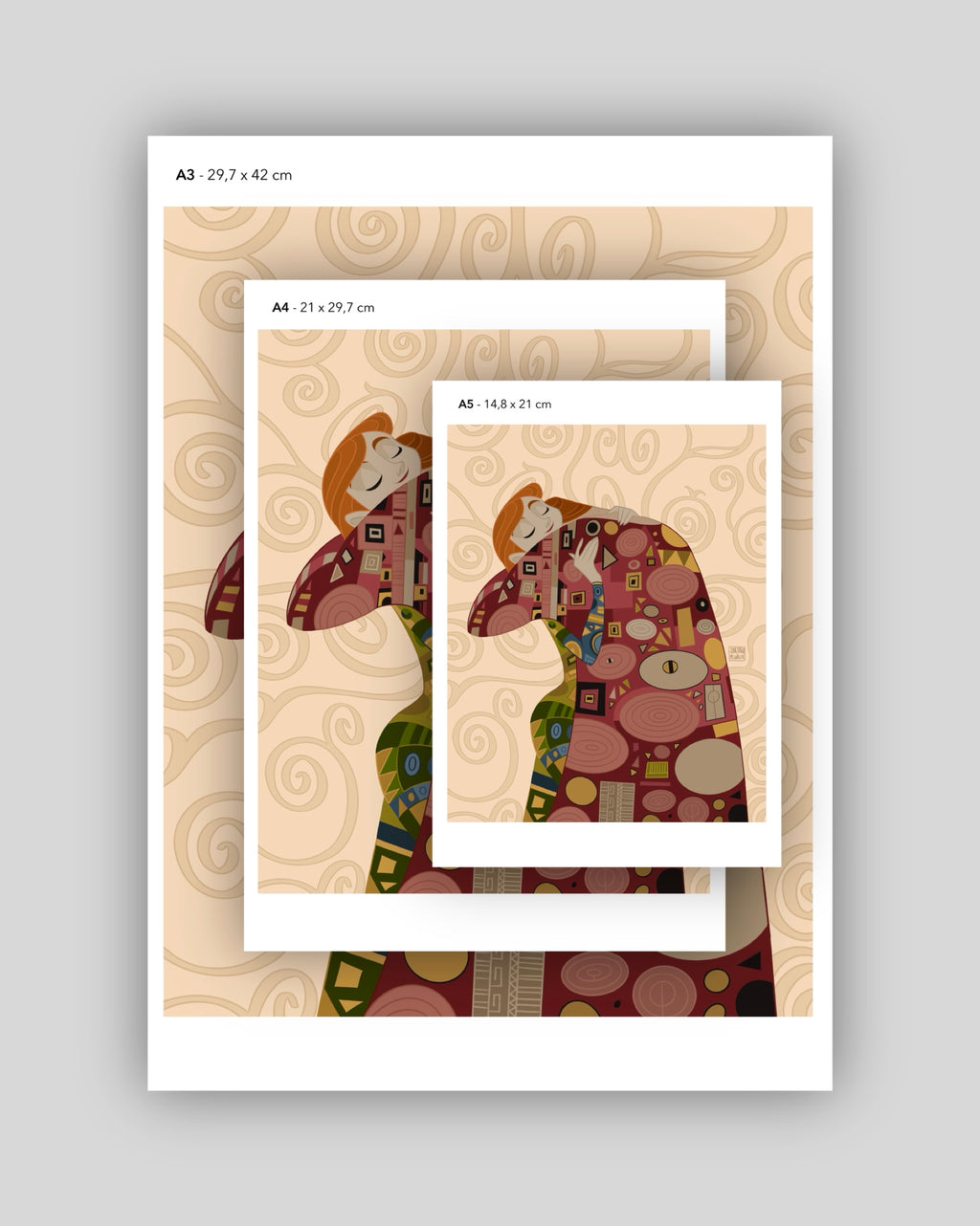 Klimt Abrazo - Print