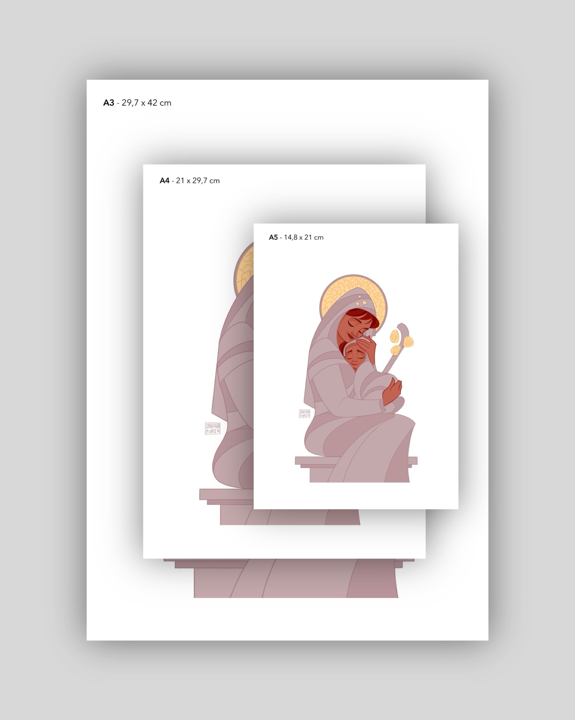 Virgen del descanso - Print